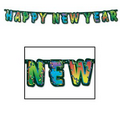 Multicolor Happy New Year Streamer